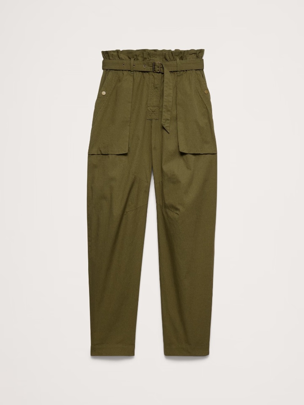 Banana Republic | Olive Green Cargo Paperbag Cotton Pants